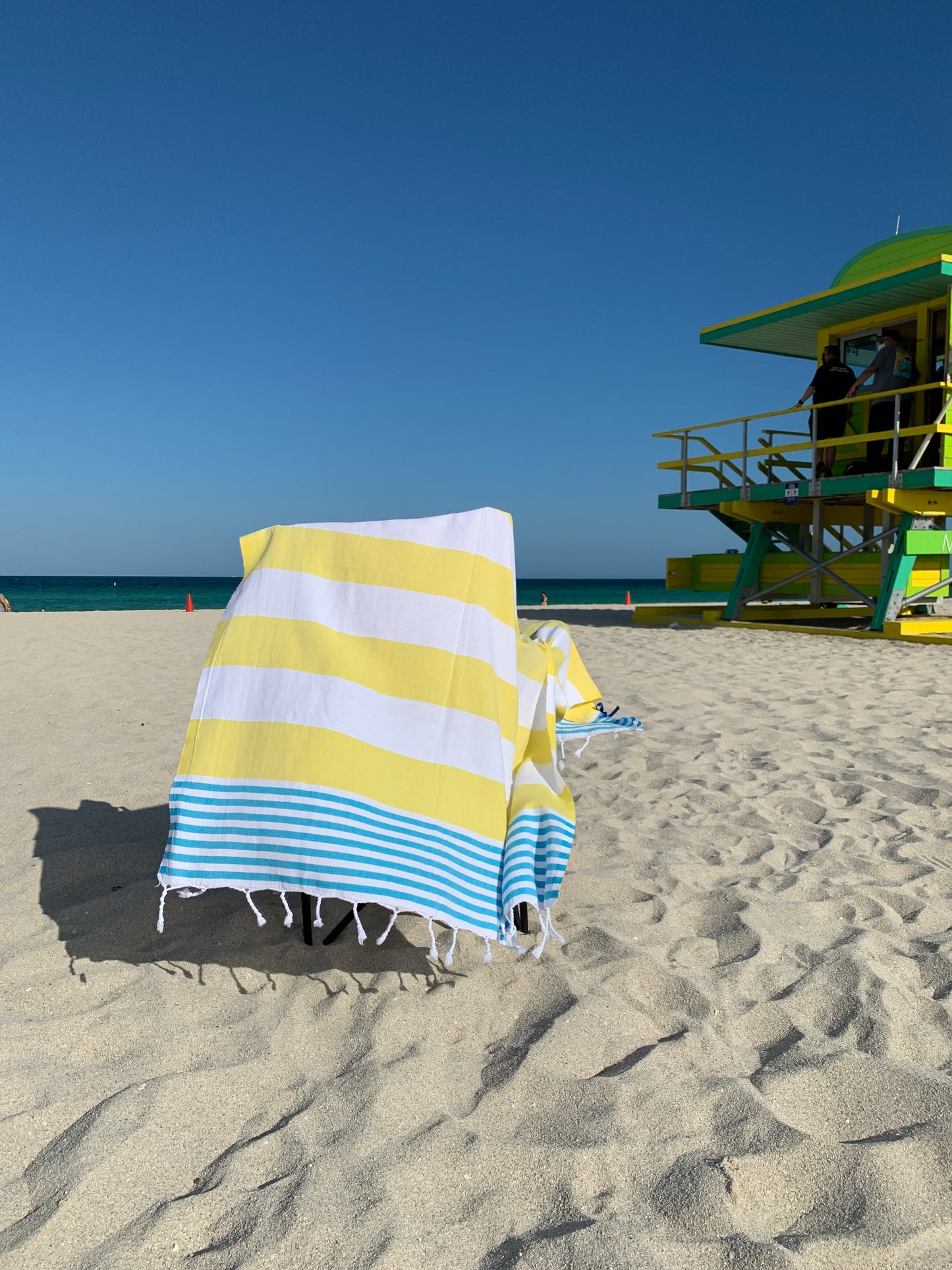 AYSESA Turkish Beach Towel 111 w Pocket (Made in Turkey)