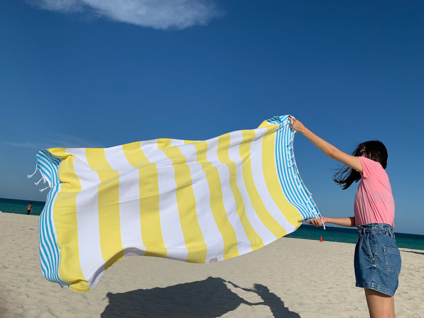 AYSESA Turkish Beach Towel 111 w Pocket (Made in Turkey)