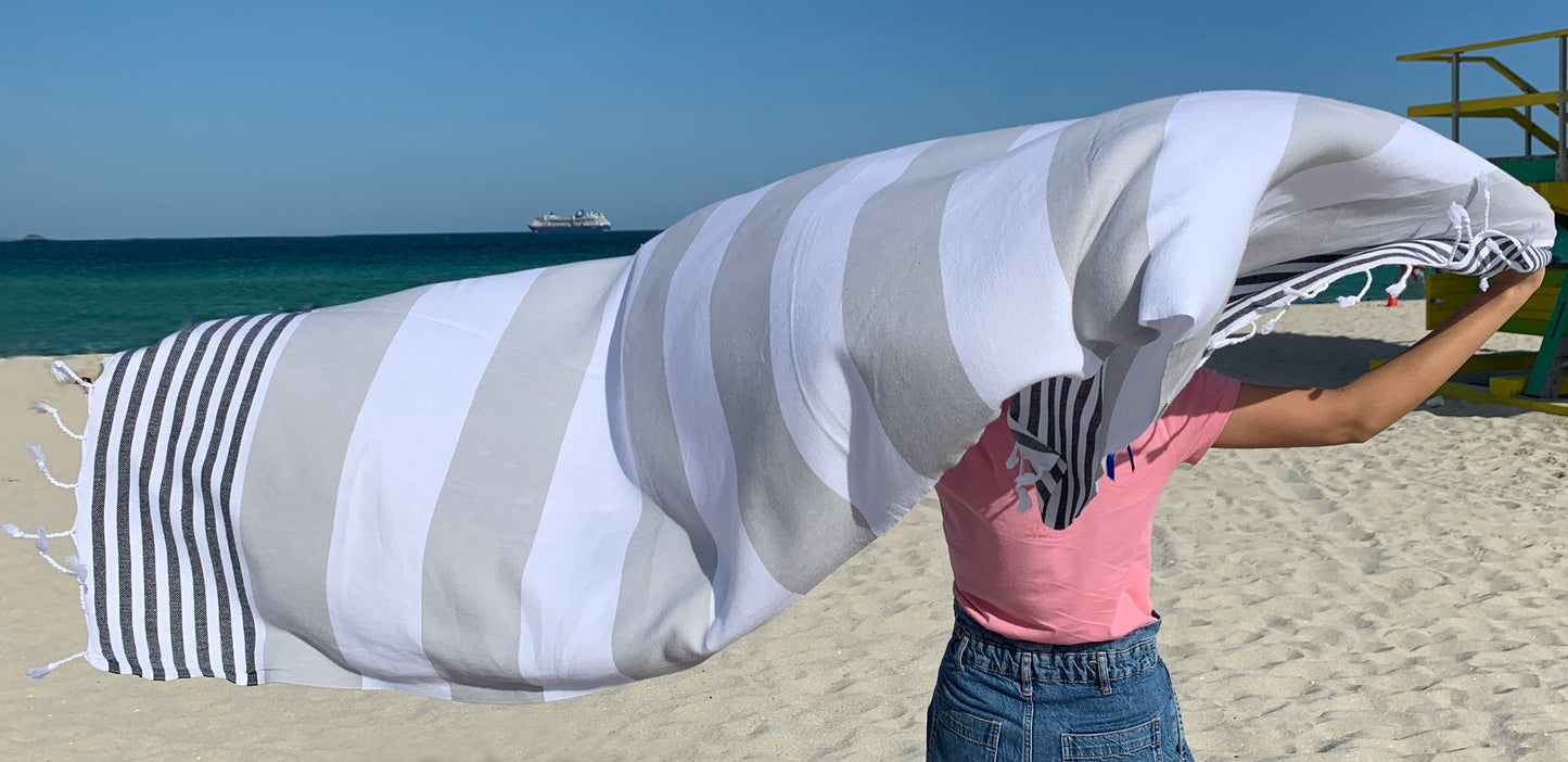 AYSESA Turkish Beach Towel 112 w/ Pocket (Made in Turkey)